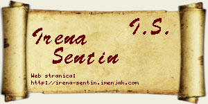 Irena Sentin vizit kartica